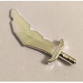   60752 Chrome Silver Minifig, Weapon Sword, Scimitar with Nicks  Custom Chromed by BUBUL