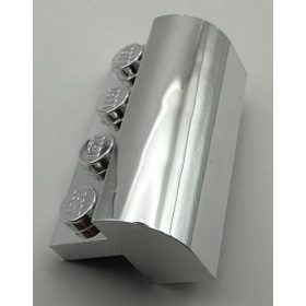   6081 | Chrome Silver Brick, Modified 2 x 4 x 1 1/3 with Curved Top | Custom Chromed by BUBUL