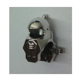   6088 Chrome Silver Minifig, Headgear Helmet Underwater with Antenna and Clips   x40   Custom chromed by BUBUL