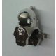 6088 Chrome Silver Minifig, Headgear Helmet Underwater with Antenna and Clips   x40   Custom chromed by BUBUL