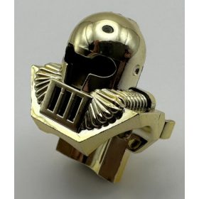   6089 | Chrome Gold Minifig, Headgear Helmet Underwater Aquashark | Custom Chromed by BUBUL