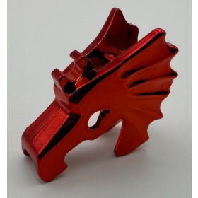   6125 | Chrome-RED Horse Battle Helmet | Custom Chromed by Bubul