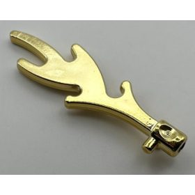   6126 | Chrome Gold Wave Rounded with Base Pins (Castle Dragon Flame, Seaweed, Water) | Custom Chromed by Bubul