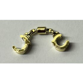   61482 Chrome Gold Minifig, Utensil Handcuffs or 97927 or 91795  Custom Chromed by Bubul