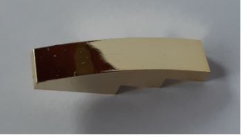 61678 Chrome GOLD Slope, Curved 4 x 1 No Studs   Part:61678 or 11153 Custom chromed by BUBUL