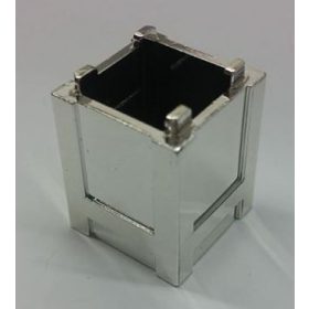   6178 Chrome Silver Container, Box 2 x 2 x 2 - Top Opening  Custom Chromed by Bubul