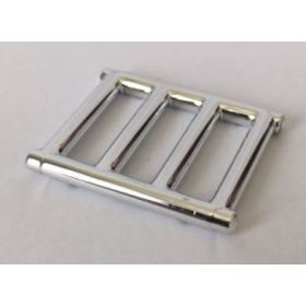   Chrome Silver Bar 1 x 4 x 3 with End Protrusions  62113 Custom Chromed by BUBUL