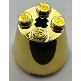 6233 Chrome GOLD Cone 3 x 3 x 2 Custom chromed by Bubul
