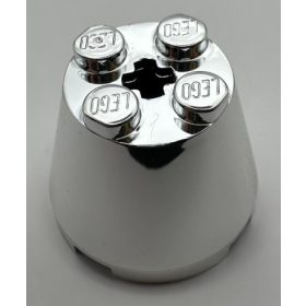 6233 Chrome Silver Cone 3 x 3 x 2 Custom chromed by Bubul