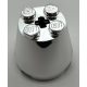6233 Chrome Silver Cone 3 x 3 x 2 Custom chromed by Bubul