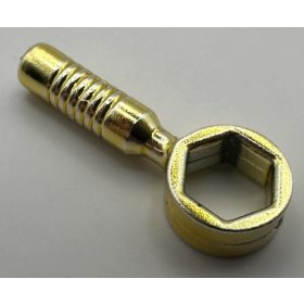   6246d or 11402i Chrome GOLD Minifig, Utensil Tool Box Wrench - 6-Rib Handle  6246d or 11402i Custom Chromed by BUBUL