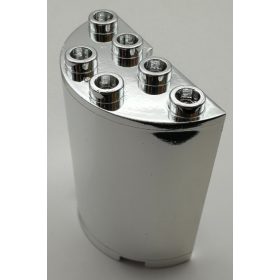   6259 Chrome SilverCylinder Half 2 x 4 x 4 or  6218, 20430, 35280 Custom Chromed by BUBUL