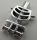 6260 Chrome Silver Torso Skeleton, Thin Shoulder Pins Custom Chromed by BUBUL