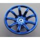 62701 Chrome BLUE Wheel Cover 9 Spoke - 24mm D. - for Wheel 55982   part: 62701  Custom chromed by Bubul