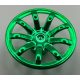 62701 Chrome Green Wheel Cover 9 Spoke - 24mm D. - for Wheel 55982   part: 62701  Custom chromed by Bubul