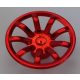 62701 Chrome RED Wheel Cover 9 Spoke - 24mm D. - for Wheel 55982   part: 62701  Custom chromed by Bubul