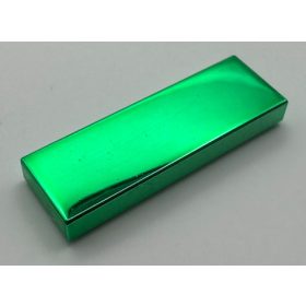 63864 | Chrome Green Tile 1 x 3 | Custom Chromed by BUBUL