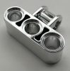 63869 Chrome Silver Technic, Axle and Pin Connector Perpendicular Triple  63869 Custom Chromed by BUBUL