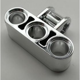   63869 Chrome Silver Technic, Axle and Pin Connector Perpendicular Triple  63869 Custom Chromed by BUBUL