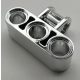 63869 Chrome Silver Technic, Axle and Pin Connector Perpendicular Triple  63869 Custom Chromed by BUBUL