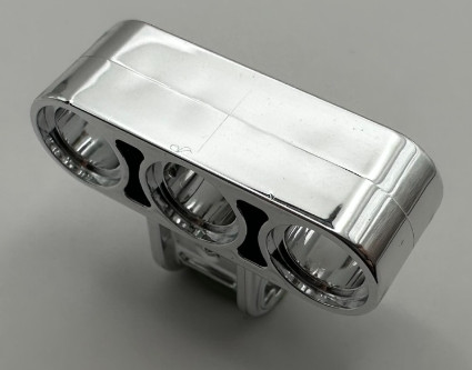 63869 Chrome Silver Technic, Axle and Pin Connector Perpendicular Triple  63869 Custom Chromed by BUBUL
