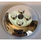 65138 Chrome Silver Dish 4 x 4 Inverted (Radar) with 4 Solid Studs and Pin Hole Custom chromed by BUBUL 