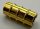 6538 Chrome Gold Technic, Axle Connector 2L (Ridged with x Hole x Orientation)  6538b Custom Chromed by BUBUL