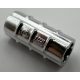 Chrome Silver Technic, Axle Connector 2L (Ridged with x Hole x Orientation)  6538b Custom Chromed by BUBUL