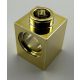 6541 | Chrome Gold Technic, Brick 1 x 1 with Hole | Custom Chromed by Bubul
