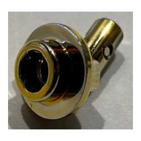  65578 Chrome Gold Bar 1L with Angled Hollow Stud Custom Chromed by BUBUL
