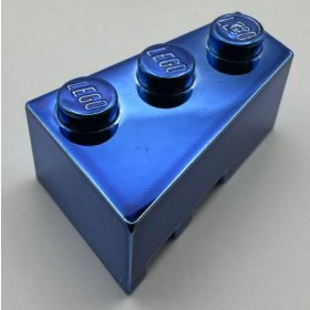 6564 Chrome BLUE Wedge 3 x 2 Right  Custom Chromed by Bubul