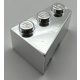 6564 Chrome Silver Wedge 3 x 2 Right  Custom Chromed by Bubul