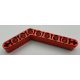 6629 Chrome Red Technic, Liftarm 1 x 9 Bent (6 - 4) Thick  Part: 6629 Custom chromed by Bubul