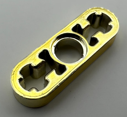 6632 | Chrome GOLD Technic, Liftarm 1 x 3 Thin | Custom Chromed by Bubul