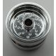 66727 Chrome Silver Wheel 18mm D. x 12mm with Pin Hole and Stud, Dotted Brake Rotor Lines Custom Chromed by BUBUL