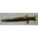 66964 Chrome Gold Minifigure, Weapon Sword, Greatsword Pointed with Upturned Crossguard Custom Chromed by BUBUL