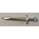 66964 Chrome SilverMinifigure, Weapon Sword, Greatsword Pointed with Upturned Crossguard Custom Chromed by BUBUL