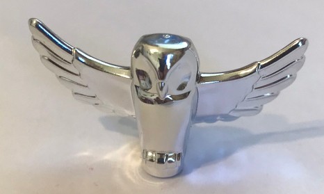 67632 | Chrome Silver Owl, Spread Wings | Custom Chromed by Bubul