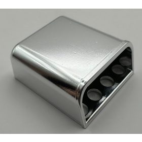   Chrome Silver Technic Engine Air Scoop 4 x 4 x 1 1/3  6797 Custom Chromed by BUBUL  Inside Green