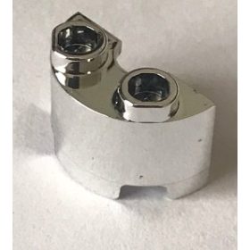   68013 Chrome Silver Cylinder Half 1 x 2 x 1 Custom Chromed by BUBUL