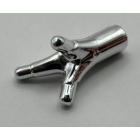   68211 | Chrome Silver Plant Flower Stem with Bar and 3 Stems Short | Custom Chromed by BUBUL