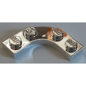   68568 Chrome Silver Plate, Round Corner 3 x 3 with 2 x 2 Cutout Custom Chromed by BUBUL