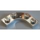 68568 Chrome Silver Plate, Round Corner 3 x 3 with 2 x 2 Cutout Custom Chromed by BUBUL