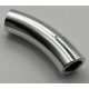 7324 | Brick, Round Tube 1 x 1 d. 45 degrees Elbow Macaroni Half - Axle Hole | Custom Chromed by Bubul