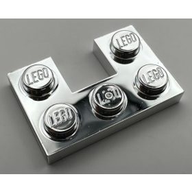   73831 | Plate, Modified 2 x 3 with 1 x 1 Cutout | Custom Chromed by Bubul