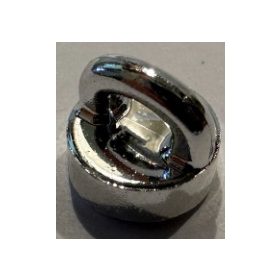   77813 Chrome Silver Tile, Round 1 x 1 with Loop Custom Chromed by BUBUL