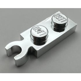   78256 Chrome Silver Plate, Modified 1 x 2 with Clip on End (Vertical Grip) Custom Chromed by BUBUL