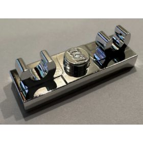   79987 Chrome Silver Plate, Modified 1 x 3 with 2 Open O Clips on Top Custom Chromed by Bubul