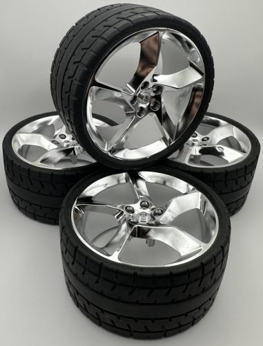 80280 80281 | Chrome Silver Wheel 75mm D. x 41mm #1 Model Left or Right Side 73389 73398 | Custom Chromed by Bubul 