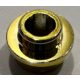 85861 Chrome Gold Plate, Round 1 x 1 with Open Stud  Custom Chromed by Bubul